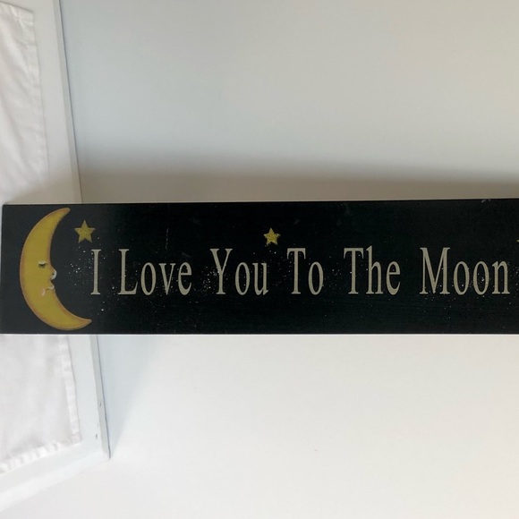 🌙💕I Love You To The Moon and Back Wood Sign - Picture 3 of 7